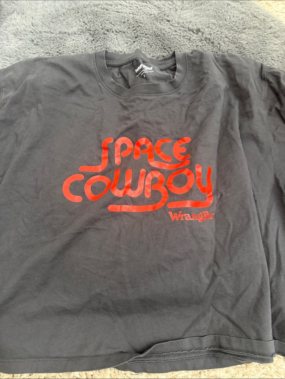 Wrangler Tee with Red 'Space Cowboy' Graphic